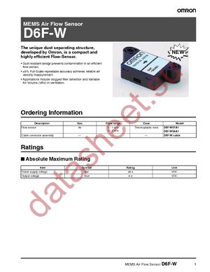 D6F-WCABLE datasheet  